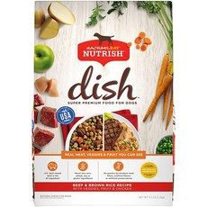 Rachael Ray Nutrish Dish Super Premium Dry Dog Food with Real Meat Veggies Fruit, 1개