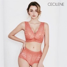 세실엔느 라이크라 밀착 텐션업 브라팬티 CELCBR02 2S 2종 코랄
