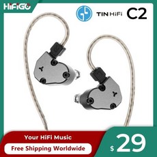 커널형이어폰 TINHIFI C2 Mech Warrior 다이나믹 드라이버 인이어 유선 이어폰 IEM PU LCP 복합 다이어프램 헤드폰 2 핀 078 7hz Zero KZ, 4)TinHiFi C2, 없음, 없음