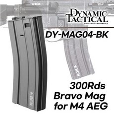 Dytac M4/M16 전동건용 300발 메탈 연사탄창, 1개