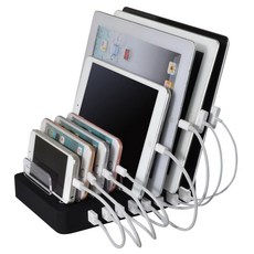 멀티 포트 휴대 전화 충전기 모든 휴대 전화 태블릿 충전을위한 8 포트 USB 2.4A 96W 스마트 폰 충전 스테이션|휴대폰 충전기|, 1개(A6), 은(A6)