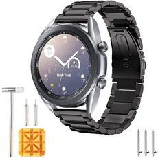 삼성 갤럭시워치 3밴드 45mm 갤럭시워치 46mm 밴드 남자 22mm 금속 교체용 손목밴드 액세서리 스트랩용 갤럭시워치 345mm 갤럭시워치 46mm 밴드 블랙, 상세페이지 참조, 상세페이지 참조