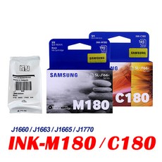삼성전자 삼성 INK-M180 INK-C180 SL-J1660 SL-J1665 정품잉크, 1개, 02. 정품번들잉크 INK-C180 컬러