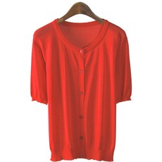 린넨반팔가디건