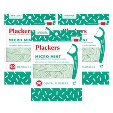 Plackers 派樂絲 微薄荷清涼牙線棒, 90支, 3包