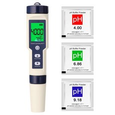수질 측정 테스터기 디지털 PH EC TDS 염분 온도 테스트 다기능 가정용 5 in 1, CHINA_with Blacklight