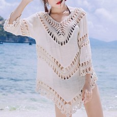 JAYART17_펀칭 미니원피스 - 비키니 커버업 수영복 신행비치웨어 용박스 패션 용의류 휴양지 웨어+jac230125