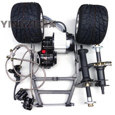 카트 카트 카팅 ATV UTV 48V 500W 모터 스윙 암 포크 리어 액슬 핸드 브레이크 (5 인치 휠 포함)