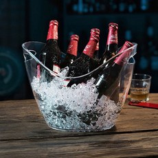 캠핑 투명 아이스버킷 4L 맥주 와인 샴페인 보냉 얼음 smalljjk*6076450ST, 용마켓 투명 4L, 본품, 1개