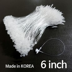 국산 스트링핀 루프핀 의류 실끈 손택핀 텍끈 5000개 3인치~9인치 사이즈선택, 1box, 6인치