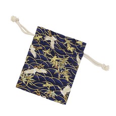 Royalways 코튼 Drawstring 자루 쥬얼리 파우치 스토리지 가방 웨딩 부탁 크레인 블루, 1개