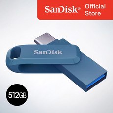 샌디스크 공식인증정품 USB 메모리 Ultra Dual Go 울트라 듀얼 고 Type-C OTG USB 3.1 SDDDC3 512GB 네이비블루