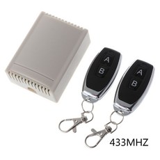 315/433Mhz 2PCS 커튼 DC12V-24V 2채널 릴레이 무선 리모컨 스위치용 키 리모컨 리시버 2종, 1개