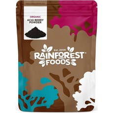 Rainforest Foods Acai Berry Powder 레인포레스트 푸드 아사이 베리 파우더 200g, 1개