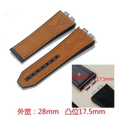 위블로 빅뱅 호환 시계줄 TPU 테이프 가죽 시계 퀵 릴리스 큰 폭발 고무 남성용 28mm HUBLOT 호환용 스트랩