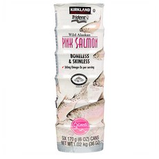 커클랜드 핑크 연어 통조림 170g 6팩 Kirkland Signature Wild Alaskan Pink Salmon 6 oz 6-count, 6개