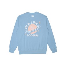 MLB 정부측 남성 여성 LIKE 라운드넥 소매 와이드 루즈핏 그래피티 낙서 플라워 프린트 레저 스타일리쉬 겨울 가을