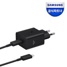 [삼성전자] 삼성전자 45W PD C타입 초고속 충전기 절전형 EP-T4511 [USB C to C 케이블 포함][블랙], 1개