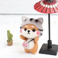 양모 펠트 호랑이 멍멍이 만들기 패키지, 1개