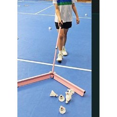 셔틀콕수거기 수집기 밀대 배드민턴 스위퍼 회수기 공, 블루-S03, 1개, 블루 -S03, 1개입