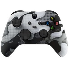 마이크로소프트 Xbox 시리즈 XS One SX PC용 사일런트 모드 커스텀 무선 컨트롤러Blood Zombie, White Camo, White Camo, 1개