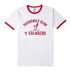 [라벨루쏘] [와일드 동키] 공용 캘러머주 코튼 티셔츠 T KALAMAZOO WHITE/RED