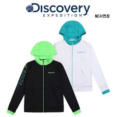 디스커버리 남성 후드배색 풀집 래쉬가드 DMSW67931NCBS