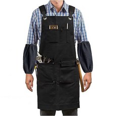 목공 공방 앞치마 아인나나 앞치마. 16 온스 왁스 칠한 캔버스 작업용 포켓 조절 가능한 스트랩. 남성용/여성용. 슬리브 커버 포함