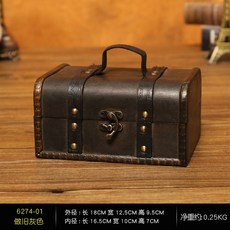 　 크리에이티브 앤티크 나무상자 테이블 수납용 잠금장치장 나무정리 수납장 나무제작물-53742, 단일옵션, 옵션06