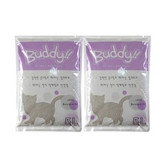 먼지없는 벤토나이트 고양이 모래 버디 5L(무향), 2개, 5L