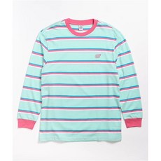 해외 남자 긴팔티셔츠 Odd Future Skinny Stripe Mint Pink Long Sleeve T-Shirt PROD1180009991