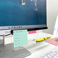 니즈팩 모니터 메모보드 아크릴 메모홀더, 하단용