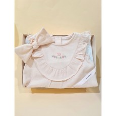 밍크뮤1 (PH)플라워쭈글이바디수트세트 (바디수트 헤어밴드) (3437004010)