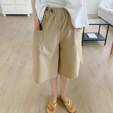 애플망고옷장 빅사이즈 여름 지오 앞포켓 5부 밴딩 팬츠 오버핏 반바지