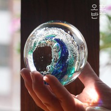 크리스탈 파도 문진 책누름틀 페이퍼 누르는 투명 윤슬 아크릴 책문진, 숨비소리 B 대