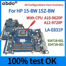 LA-E831P 메인보드. HP 15-BW 15Z-BW 노트북 컴퓨터 메인 보드. AMD CPU A10-9620P/A12-9720P.924718-601 924718-001, [02] CPU  A12-9720P