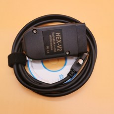 [자동차DIY]VAGCOM 22.10 OBD 스캐너 HEX V2 인터페이스 폭스바겐 아우디 스코다 좌석 VAG 영어 프랑스어, [01] Style A