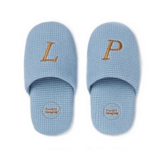 프랭클리 슬리핑 Cool-Waffle Unisex Home Office Shoes - Blue Gray