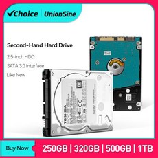 컴퓨터서버 중고 2.5 인치 SATA3 HDD 노트북 내부 1TB 250GB 320GB 500GB 하드 디스크 드라이브 5400-7200RPM 디스코 듀로 인터노, 1) 250GB - 하드디스크500gb