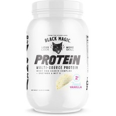 Black Magic 멀티-소스 프로틴 웨이 에그 카제인 컴플렉스 + 엔자임 & MCT's 프렌치 바닐라, 875g, 1개