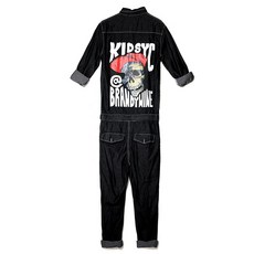 남자흑청점프수트