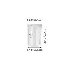 식품 저장 밀폐 캔 투명 박스 주방 용품 곡물 탱크 습기 방지, [07] 4 grid 2000ml, 1개