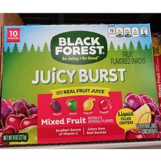 Black Forest Juicy Burst 찐짜 과일로 만든 젤리 10개입 227g x3, 3개