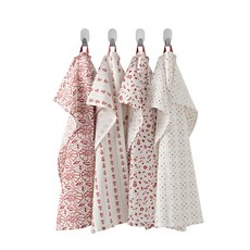 이케아 IKEA 정품 행주 모음, 이나마리아 행주 레드, 4개