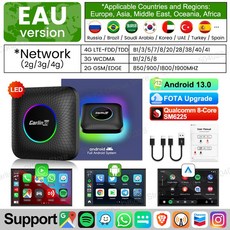 8G 128G Carlinkit CarPlay Ai 박스 LED 안드로이드 13 무선 자동 비디오 TV Qualcomm SM6225 VW 포드 기아 도요타 혼다 호환 벤츠 MG B, [01] 8GB 128GB, [01] EAU Tbox Ambient