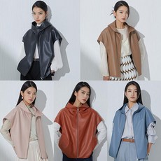 리오벨 Liobell 24 SS Faux 레더 캡슬리브 베스트 1종