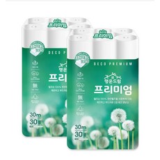 행운드림 프리미엄 천연펄프 3겹 30m 2팩 화장지