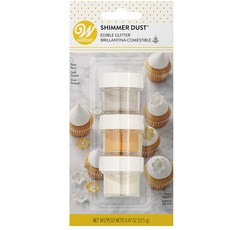 Wilton 식용 반짝이 파우더 3개 세트