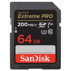 샌디스크코리아 공식인증정품 SD메모리카드 SDXC Extreme Pro 익스트림 프로 UHS-I SDSDXXU 64GB ( 공식수입정품 ), 1개