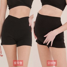 임부 기모 3부속바지 2종 로우형 오버형